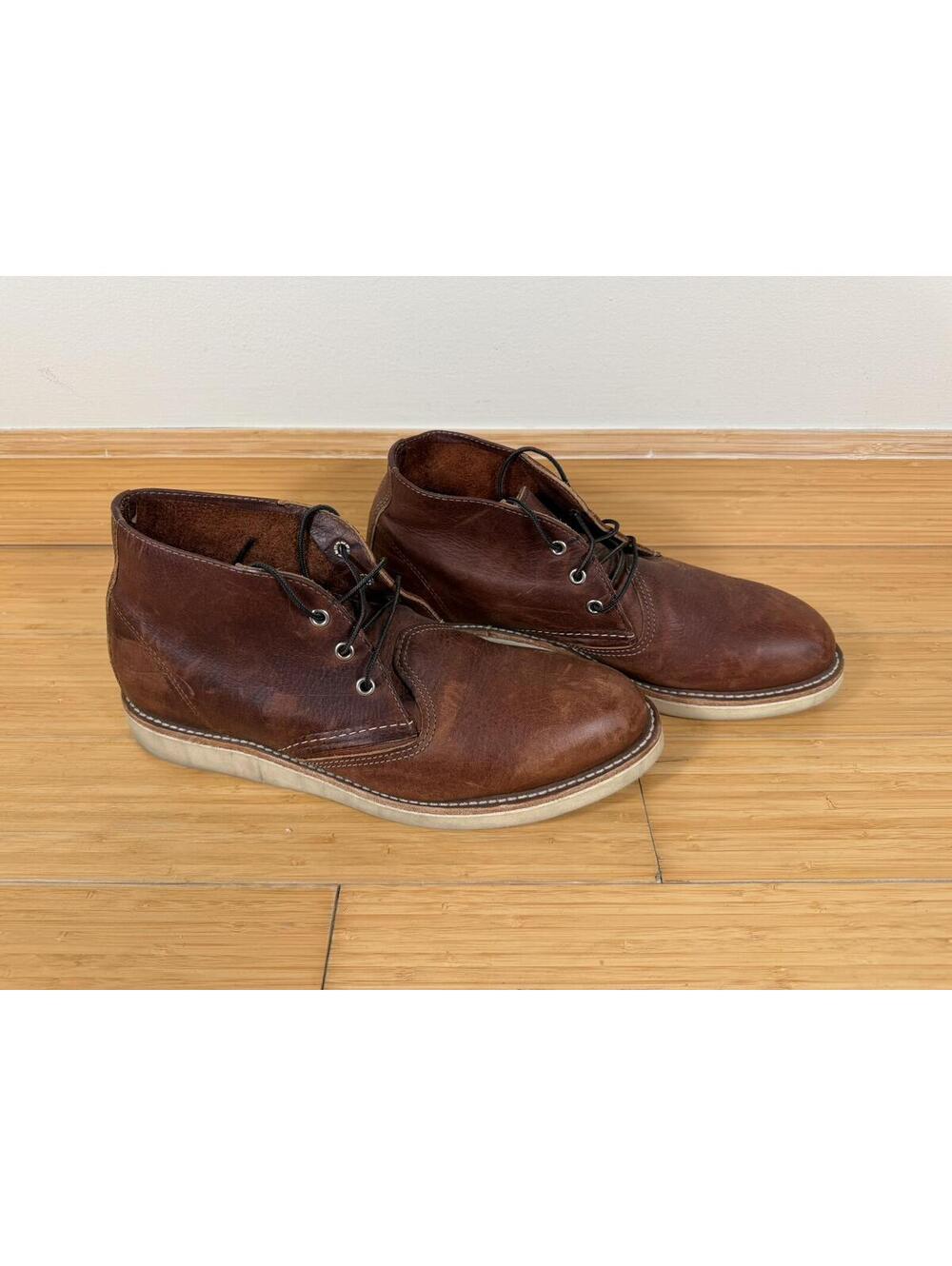 Red Wing Heritage 3141 Work Chukka Boots Mens 10.5 D Briar Oil Slick Brown USA